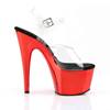 Pleaser - ADORE708 Sandale à bride à la cheville, Pole dance chaussures - Chaussures de pole dance - Noir/Rouge Product image